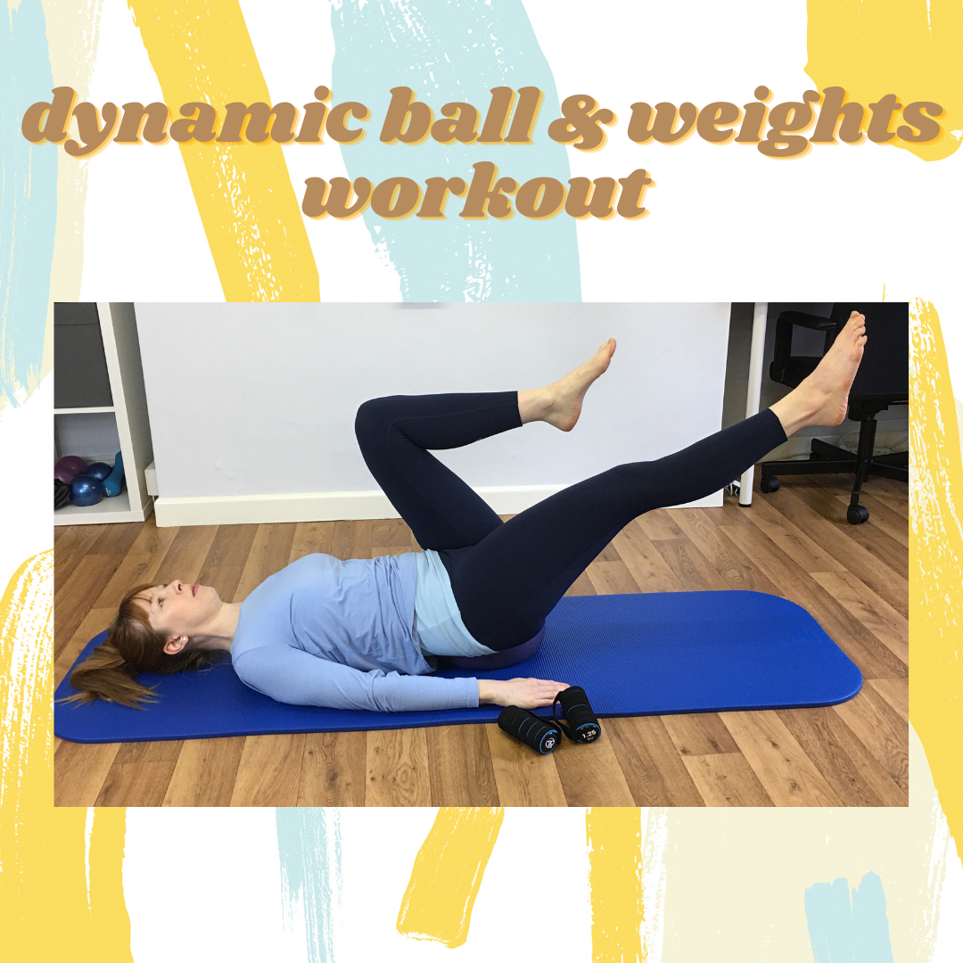 Dynamic pilates ball & weights – 38 mins